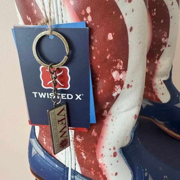 TWISTED X Leather American Flag Stepping Out Western Boot. Size: 9 - Picture 9 of 10